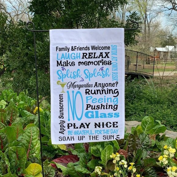 Pool Rules Yard Garden Sign *HP* Good Pool Humor  Motivational sign - Choose one - Picture 4 of 4